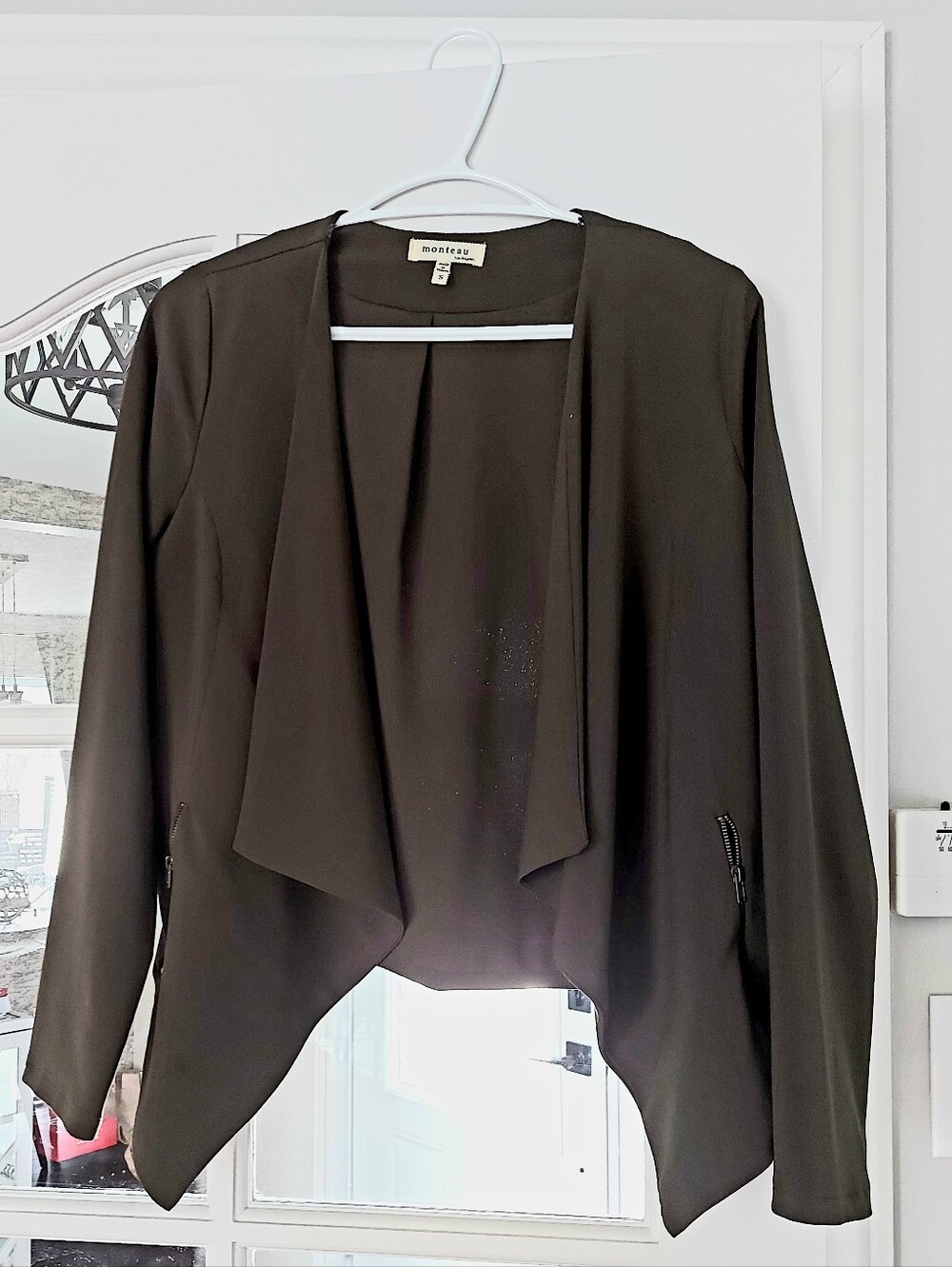Monteau Draped Waterfall Blazer